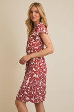 Surplice Ruffle Floral Dress