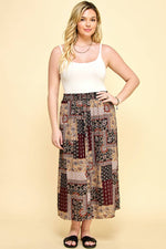 Plus Patchwork Skirt