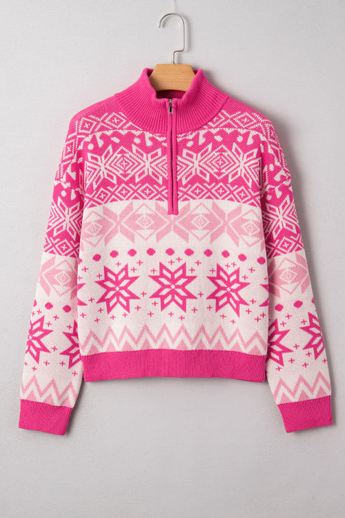 Snowflakes on Pink Sweater