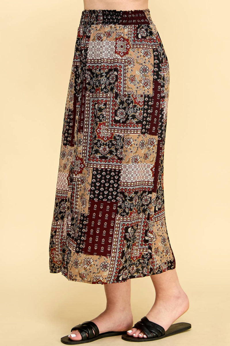 Plus Patchwork Skirt
