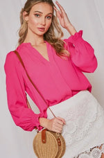 Classic Blouses in Red and in Pink