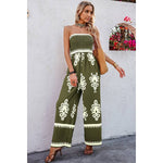 Tan Geo Print Jumpsuit