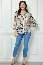 Plus Gorgeous Floral Blouse