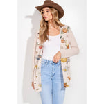 Fall Leaves/Pumpkin Print Cardigan