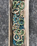 Mixed Color and Shape Clay Bead Stretch Bracelets