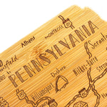 Destination Pennsylvania Cutting Board with Engraved Artwork