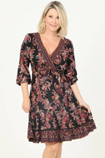 V Neck Surplice Dress