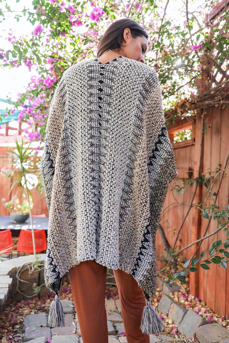 Western Thick Knit Ruana