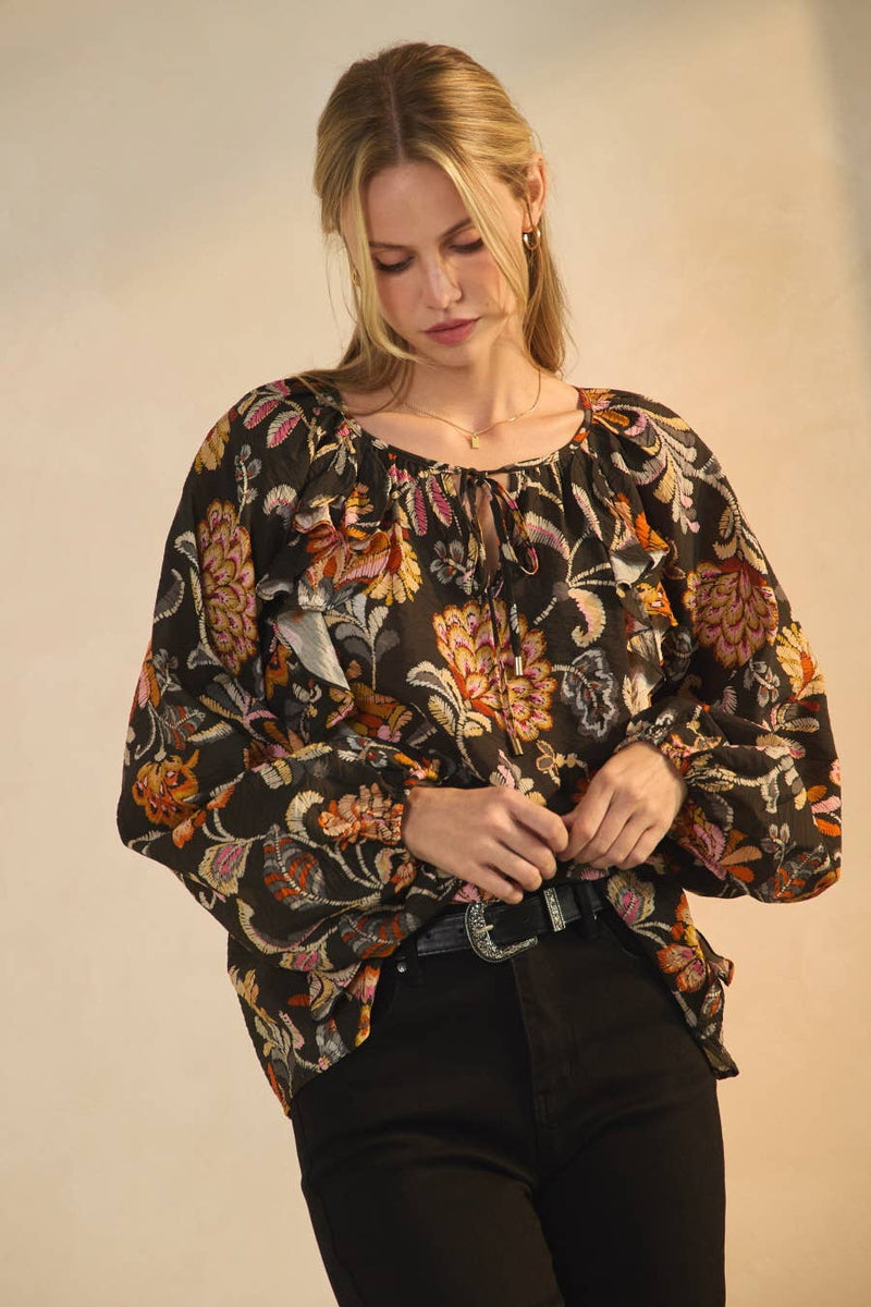 Floral Printed Blouse S-3X