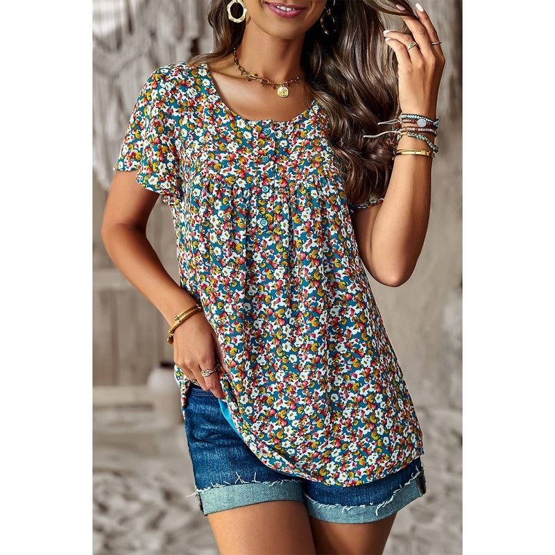 Babydoll Floral Print Blouse in 2 Prints