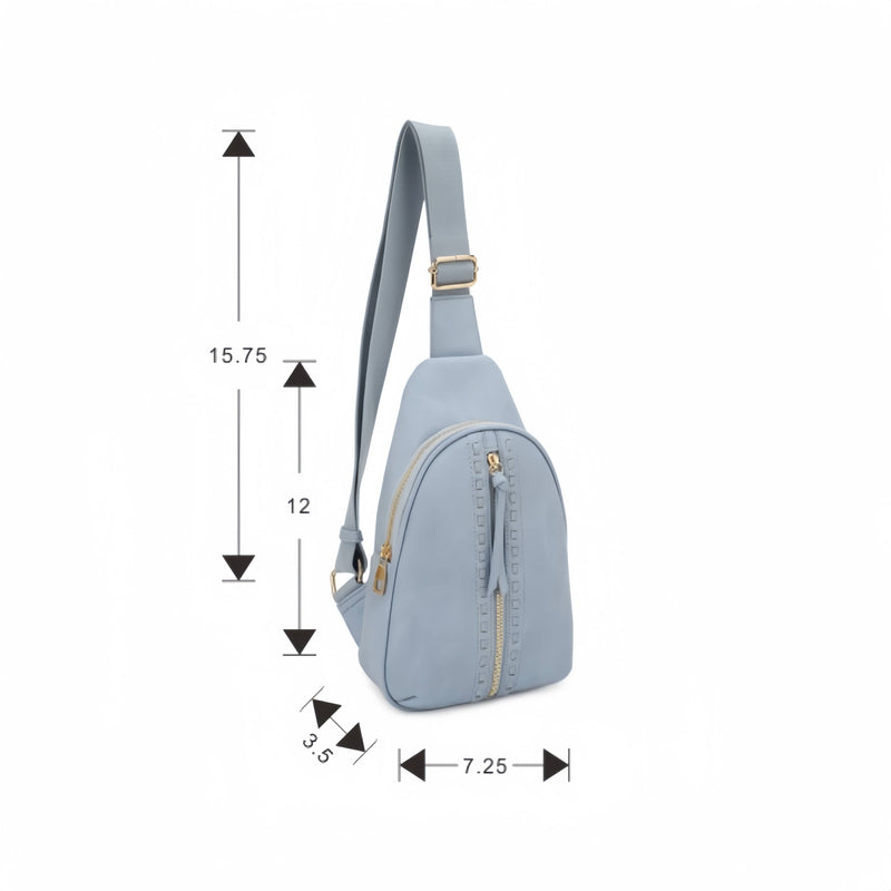 Distressed Vegan Leather Sling Bag