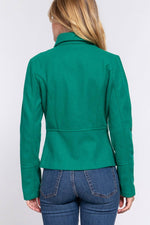 Double Breasted Cropped Pea Coat