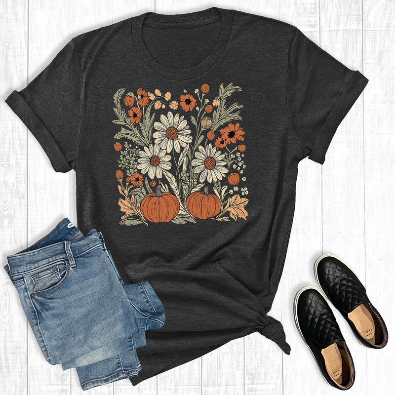 Retro Boho Floral Fall Graphic Tee
