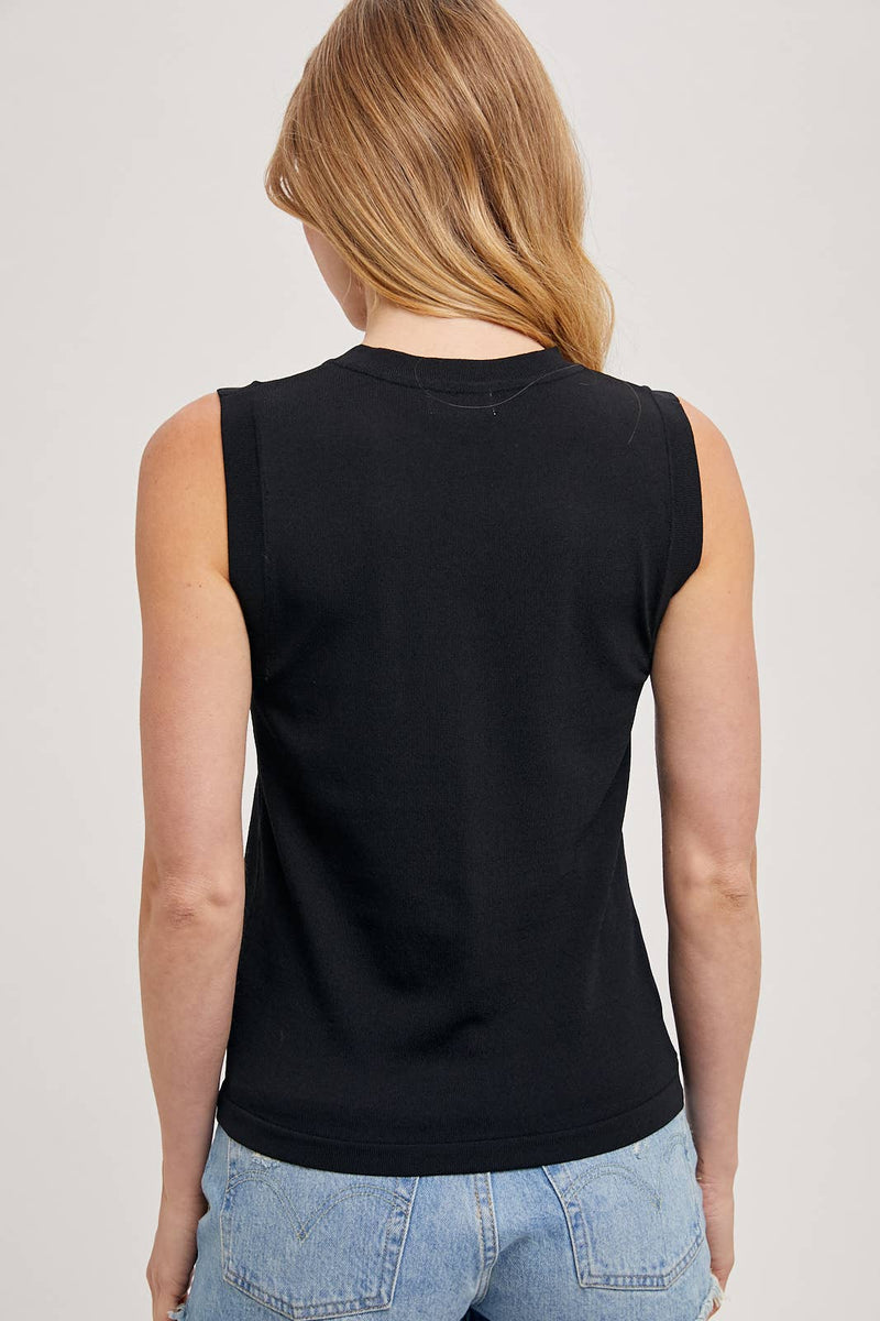 High Neck Knit Tank