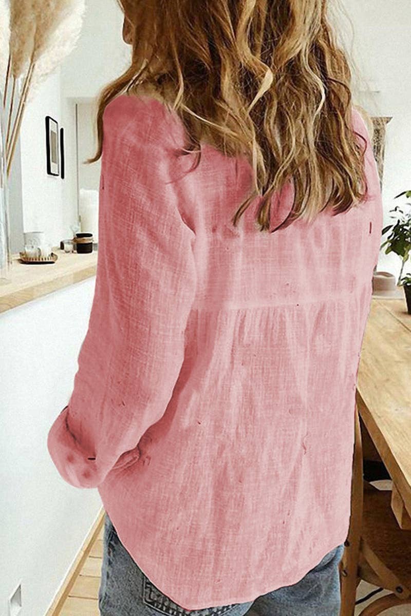 Linen Button Down Blouse