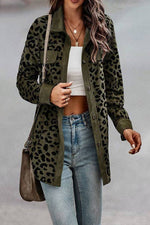 Ribbed Leopard Print Jacket
