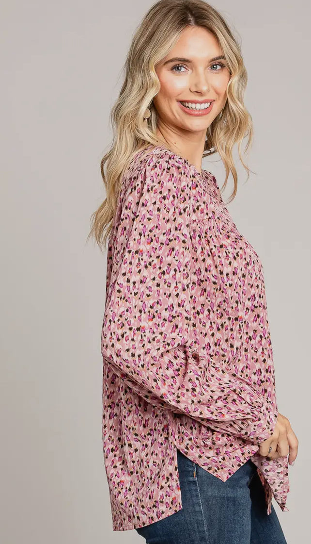 Curvy Rose Floral Blouse