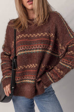 Boho Pattern Cinnamon Sweater