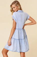 Tiered Denim Dress