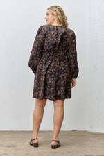 Floral Print Knee Length Plus Dress