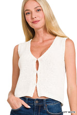 Three Button Open Front Vest