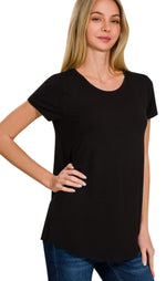 Relaxed Fit Rayon Tee in 4 colors