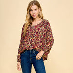 Floral Printed Long Sleeve Top