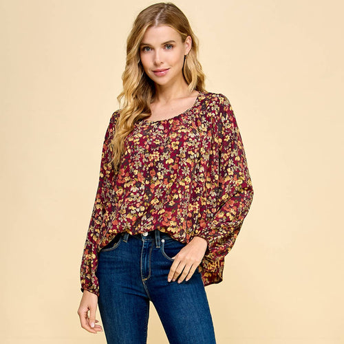 Floral Printed Long Sleeve Top