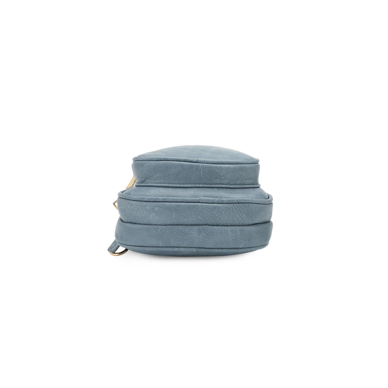 Distressed Vegan Leather Multi Compartment Sling Bag