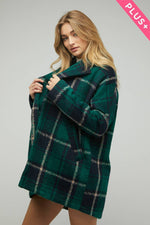 Plus Sized Wool Blend Open Front Cardi/Jacket