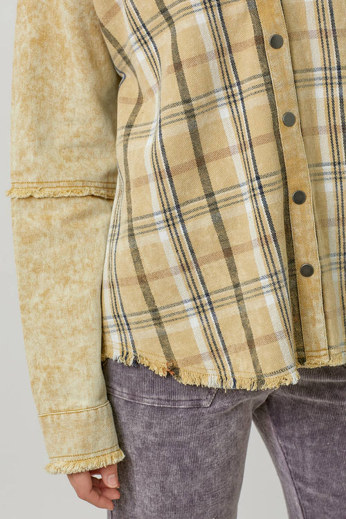 Tumbled Plaid Jacket in Sunflower