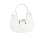 Magnetic Buckle Satchel in Black or White