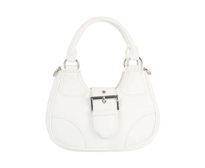 Magnetic Buckle Satchel in Black or White
