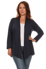 Navy Cardigan in Plus