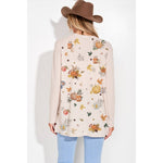 Fall Leaves/Pumpkin Print Cardigan
