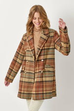 Double Breasted Plaid Jacket