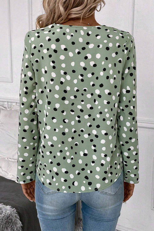 Polka Dot Button Blouse