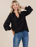Classic Black Blouse
