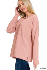Ribbed Knit Drop-Shoulder Top in Seven Colors