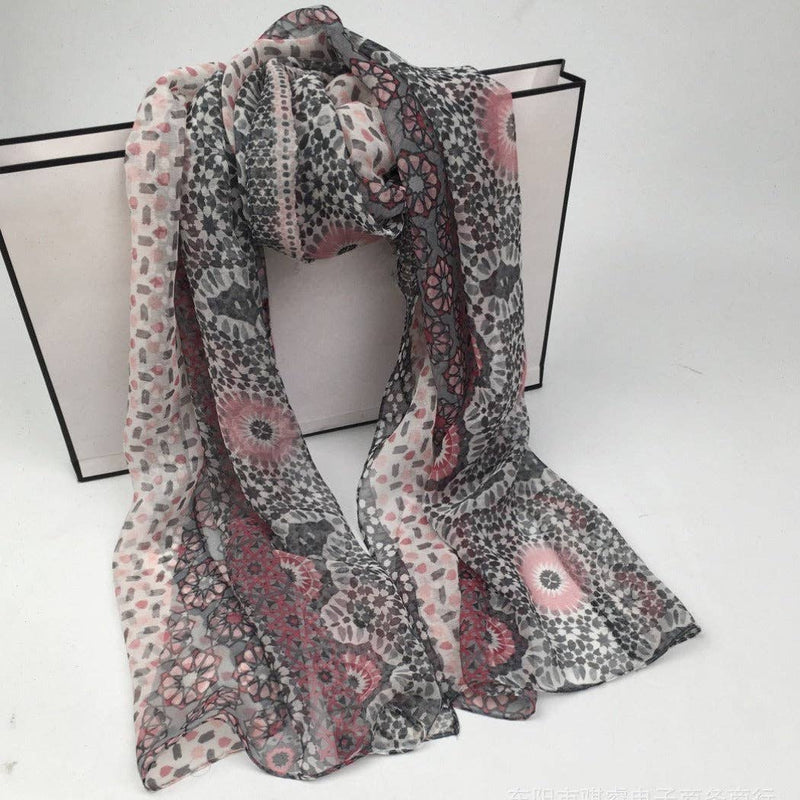 Scarvii - Boho Flowy Thin Scarf - Soft & Breathable