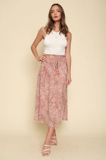 Smocked Animal Print Skirt
