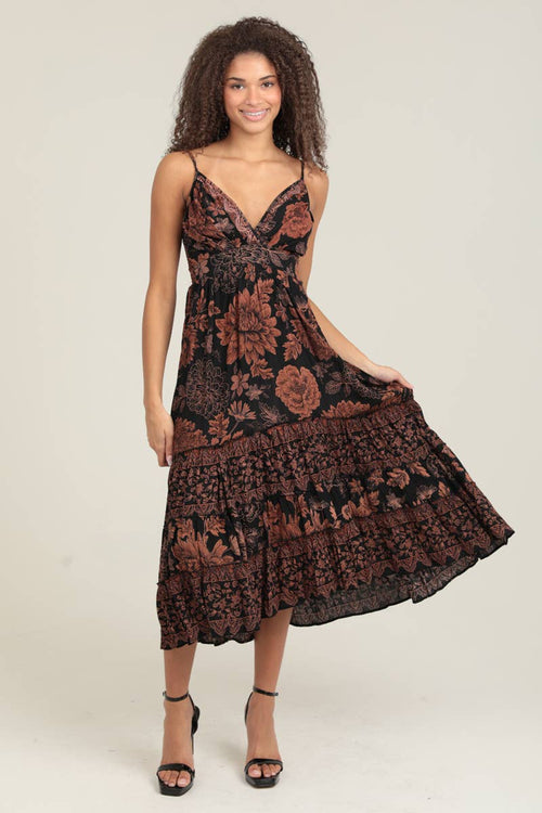 Strappy Fall Floral Dress