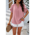 Ruffle Dusty Rose Blouse