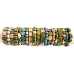Mixed Color and Shape Clay Bead Stretch Bracelets