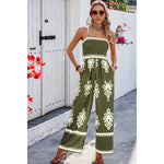Tan Geo Print Jumpsuit