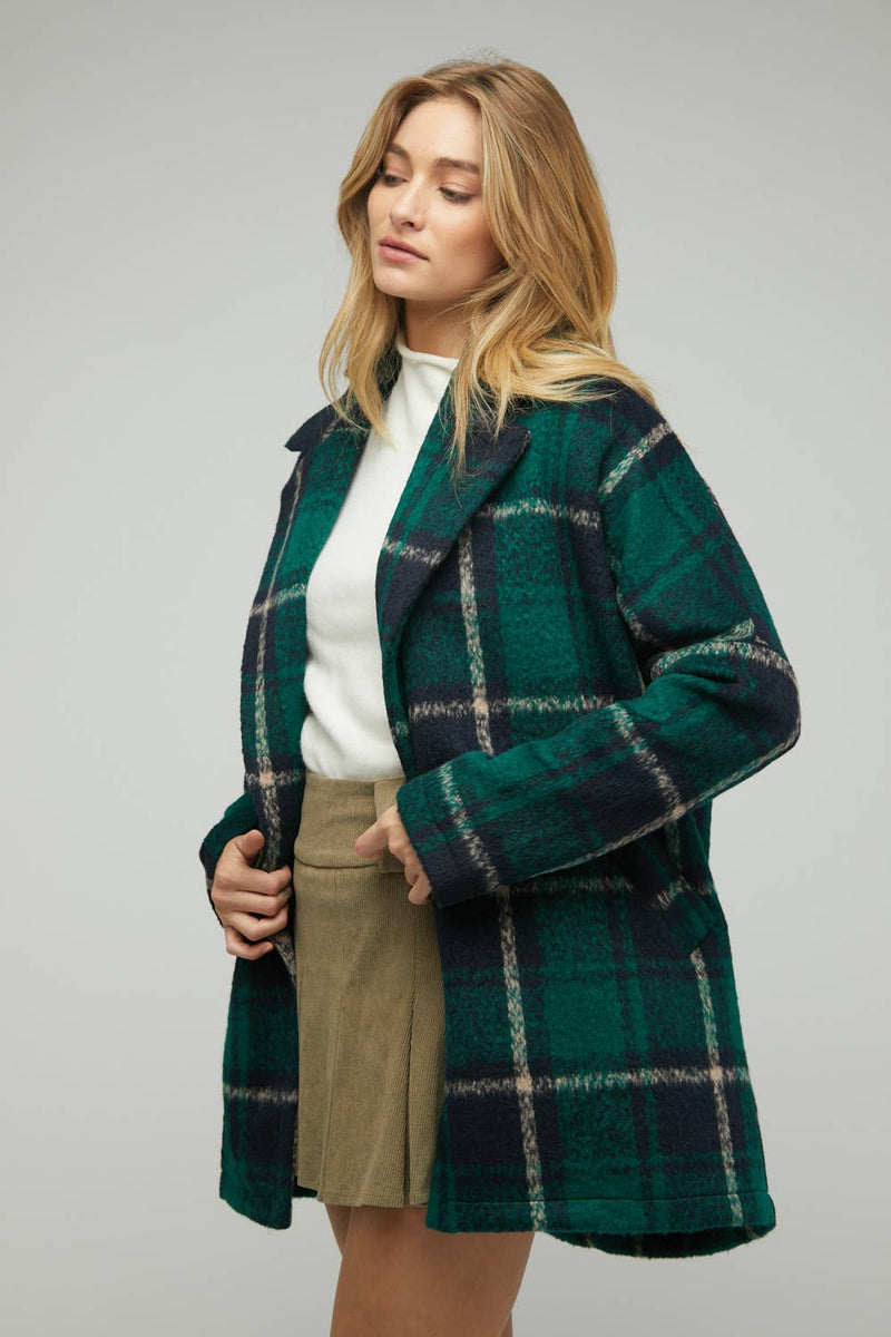 Plus Sized Wool Blend Open Front Cardi/Jacket