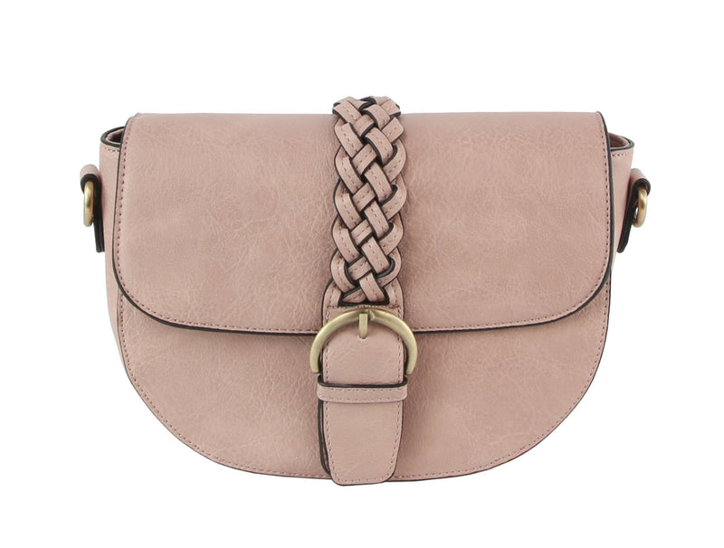 Blush Crossbody Braid Detail Purse