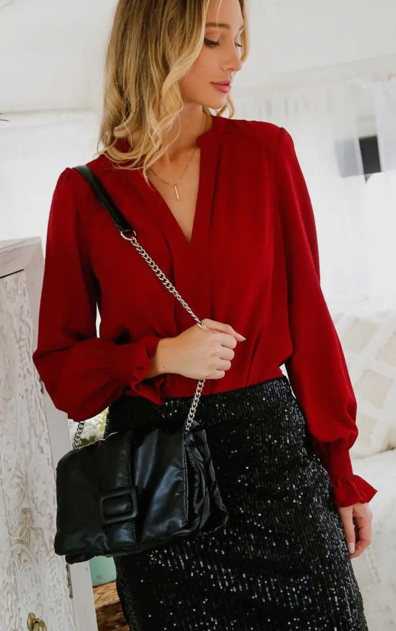 Classic Blouses in Red and in Pink
