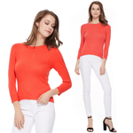 3/4 Sleeve Lightweight Crewneck