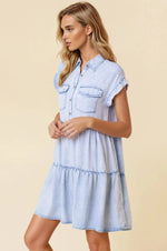 Tiered Denim Dress